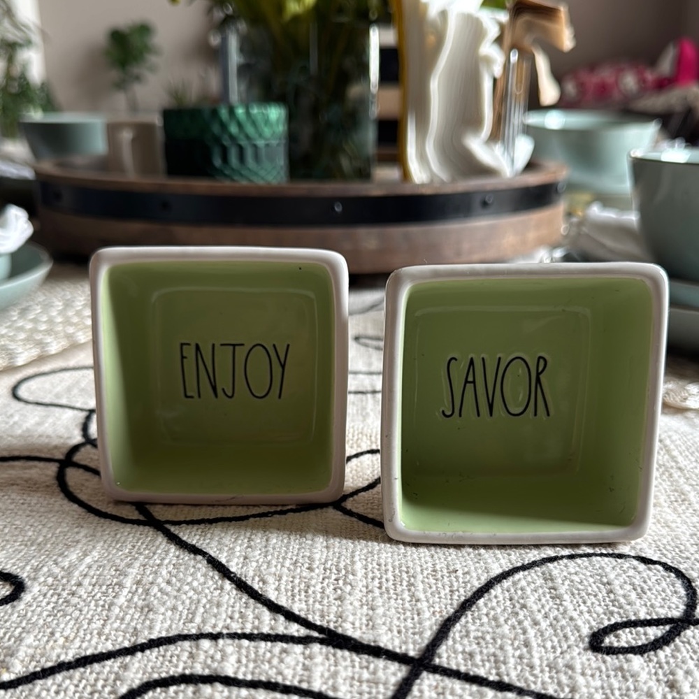 Green Square Ceramic Dishes